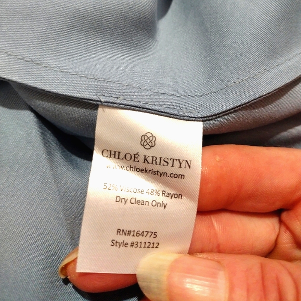 NWT🔥$335 Chloe Kristyn's Sleek "New Blue" Nina Sleeveless Dress 🤩 Sz Sm - Picture 13 of 13